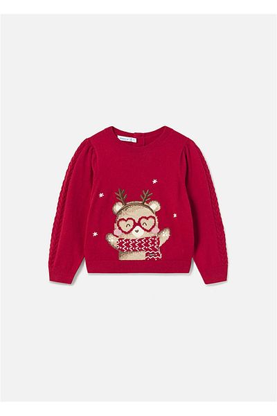 MAYORAL Baby Girl Jacquard Sweater Red 2312