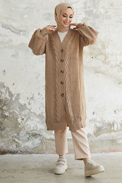 InStyle Ζακέτα Πλεκτά Εύβοιας με Κουμπιά - Μπεζ