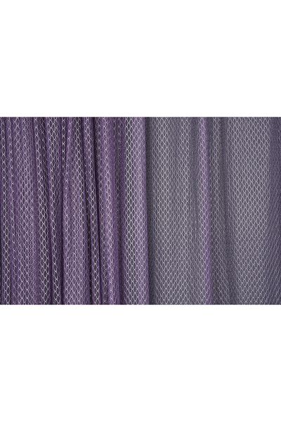AKÇA TEKSTİL BAKLAVA MODEL PURPLE COLOR SINGLE WING Ready planted Pleated Background Curtain 300*260 cm