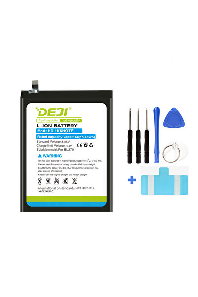Deji Lenovo K6 Note Uyumlu Mucize Batarya / Bl270