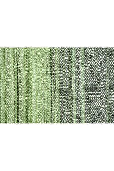 AKÇA TEKSTİL ORKIDE PISTACHIO GREEN COLOR SINGLE WING Ready planted Pleated Background Curtain 300*260 cm