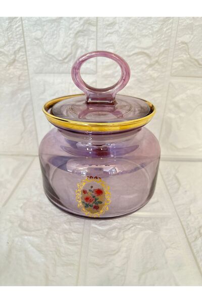 aky home style Kavanoz Gül Desenli 614 cc Golden Flowers