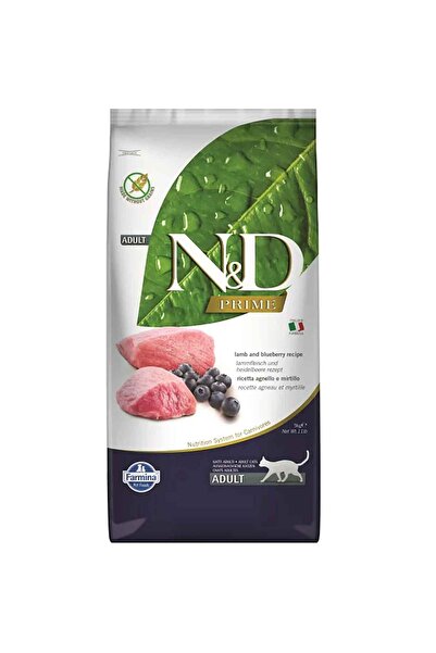 N&D Prime Kuzu Etli ve Yaban Mersinli Tahılsız Yetişkin Kedi Maması 1.5 Kg