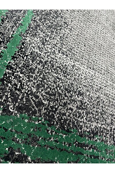 Almoss halı Antrasit Gri Zümrüt Yeşili Çerçeve Desenli İpek Halı