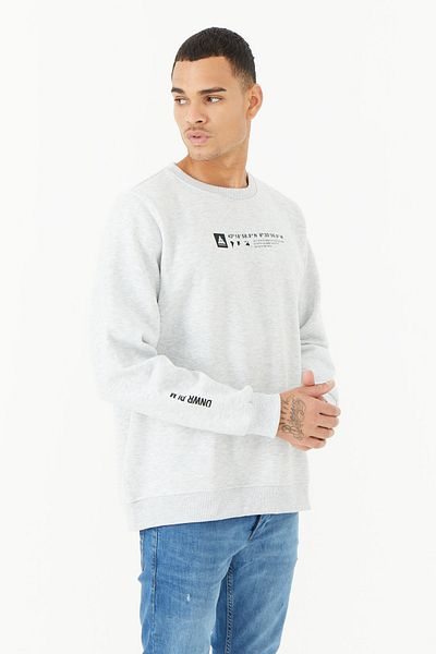 PAULMARK Text Detailed Sweatshirt
