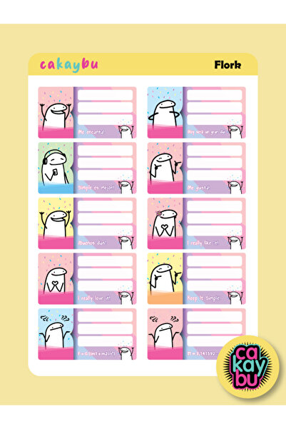 cakaybu Autocolant pentru caiete școlare Froyo, dimensiune A4, 1 foaie