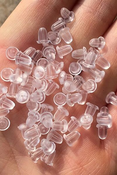 Ervalina 10 Pairs of 20 Pieces Silicone Earring Backs, Earring Plungers, Earring Backs 1404