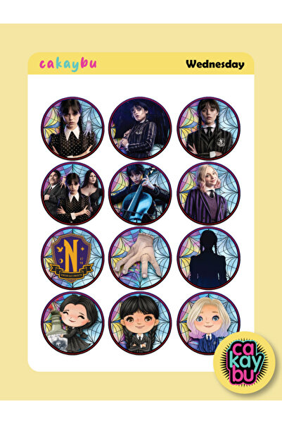 cakaybu Autocolant Wednesday Addams