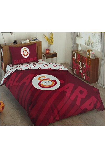 Taç RANFORCE TEK KİŞİLİK LİSANSLI NEVRESİM TAKIMI GALATASARAY KIRMIZI LOGO