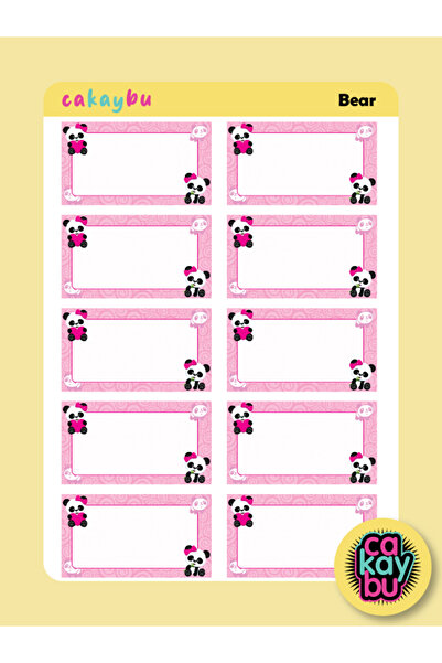cakaybu Autocolant pentru caiete cu urs, dimensiune A4, 1 foaie