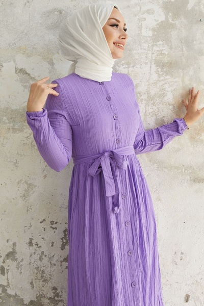 InStyle Rochie cu curea Lemina - Liliac