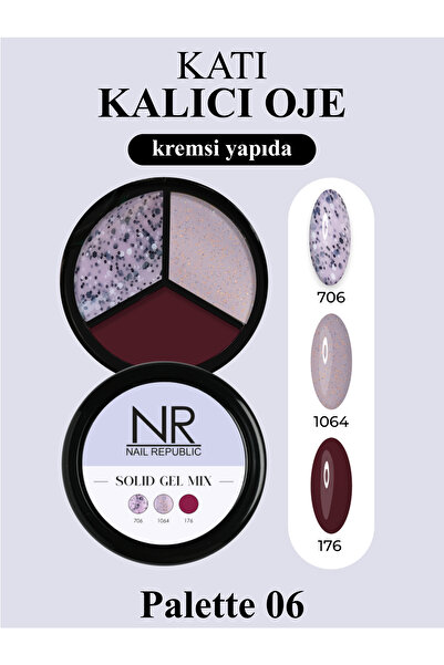 Nail Republic Nr Krem Kalıcı Oje Solıd Gel Mıx, Pallete 06 (706,1064,176)