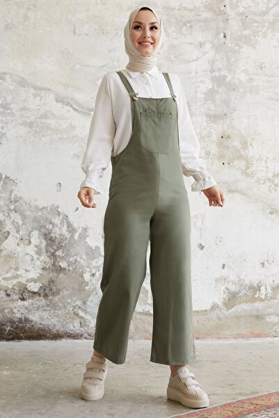 InStyle Renia Wide Leg Salopet - Khaki