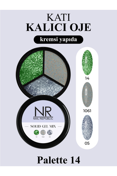 Nail Republic Nr Krem Kalıcı Oje Solıd Gel Mıx, Pallete 14 (FLASH 14,1061,FLA...