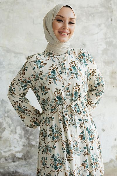 InStyle Evesya Tunnel Lace Viscose Dress - Mint