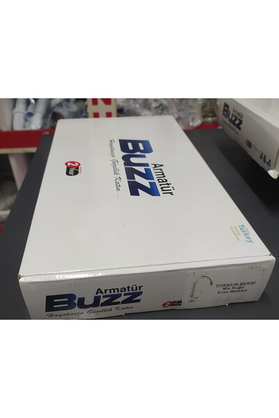 BUZZ ARMATÜR Buzz Armatür Titanyum Serisi Mix Kuğu Mutfak Bataryası