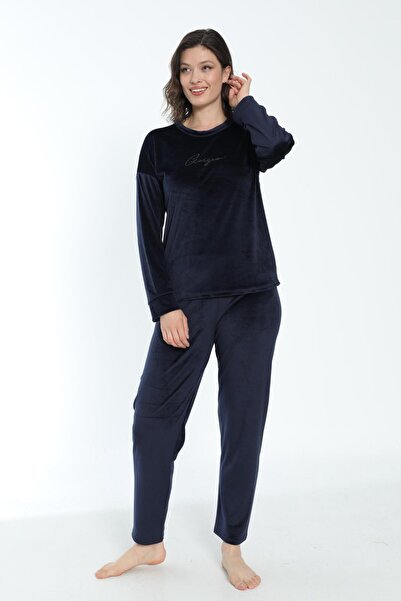 Estiva Жіночий зимовий комплект піжами з написом Gorgeous з м'якого оксамиту