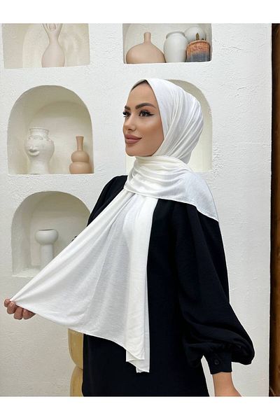 useev شال قطن ممشط أوف وايت 0001
