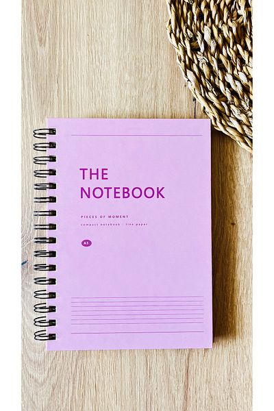 Fark Tanıtım Hard Cardboard Cover Spiral 80 Sheets Lined A5 Notebook (Baby Pink Cover Color)