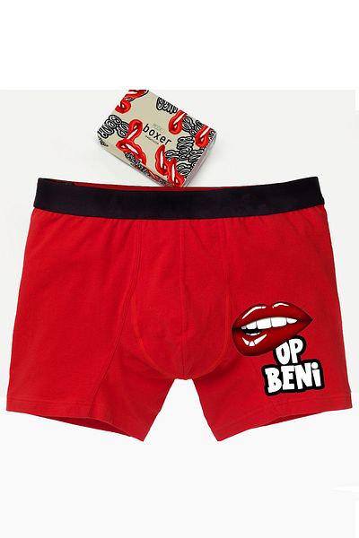 modacix Men's Gift for Lover Kiss Me Boxers - Gift for Wife Underwear, Fun Boxer