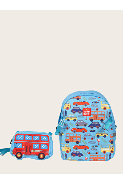 Supercute Big Car Unisex Çocuk Two in one Sırt Çantası