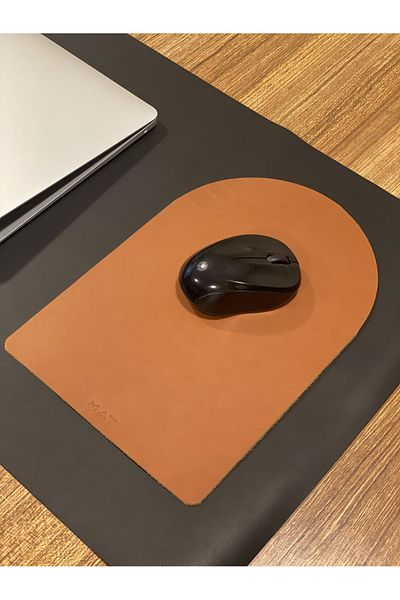 MAT Deri لوحة ماوس ألعاب مصنوعة يدويًا من الجلد الطبيعي بتصميم مخصص مقاس 28 × 19 سم