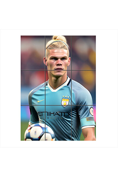Bedeko Erling Haaland Temalı 9 Parça Puzzle Tablo