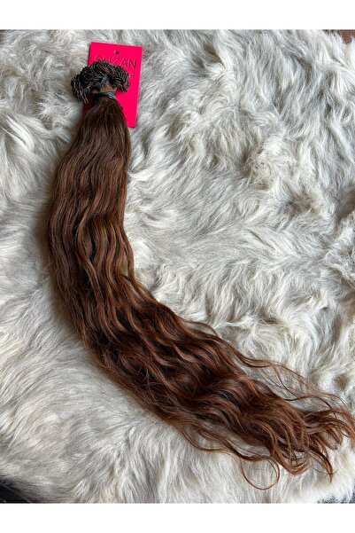 Suzan Peruk 70 cm 50 ADET (0.6gr) 4 NO %100 Doğal Gerçek Insan saçı Mikro Kay...