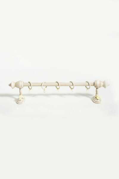 TİEBACK Raysız Ahşap Rustik Perde Askısı - Rustik Borusu 150 cm