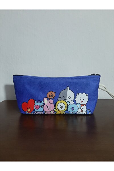 owl bag Kpop - BT21 персонажі синій дизайн пенал - косметичка