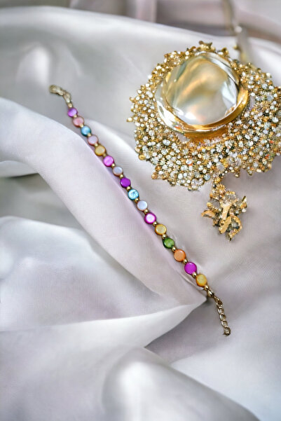 La'Vanti Designs 14 Ayar Golden Kaplama Doğaltaş Sedef Stres Şans Başarı Kadı...