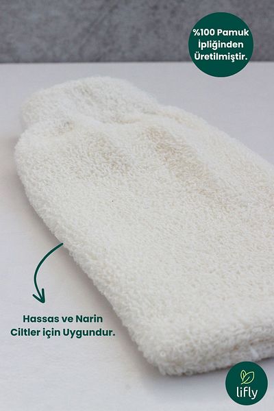 lifly 100% Natural Cotton Baby Bath Gloves - Baby Gloves - Bath Baby Washcloth