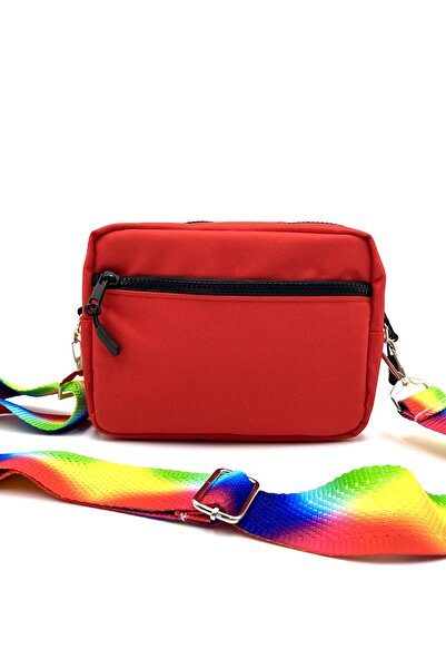 Differ Studio Red Patterned Shoulder Bag/Portfolio