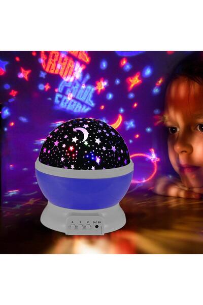 İTHALCİM Star Master Gökyüzü Projeksiyon Dönen Gece Işığı Yıldızlı Tavan Ledi Yansıtma Projektör Masa Lambası