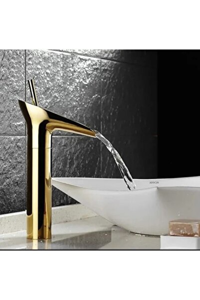İSAOĞLU YAPI Çanak Lavabo Bataryası Gold Lavabo Musluğu Şelale Doğal Akışlı B...