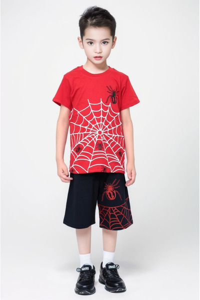 YKŞ Kids Club بدلة شورت ممشط بأكمام قصيرة من SPIDER BSK