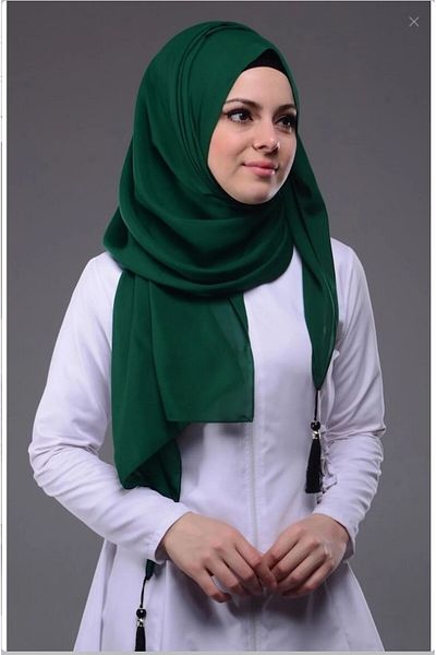 Çt Çeyizci Tekstil Φουλάρι σιφόν με φούντα 70x170cm - Μοντέλο C1