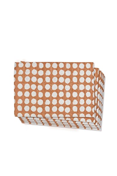 The Mia Tile Dot Pattern American Service Set of 6 50 X 35 Cm Txt0292