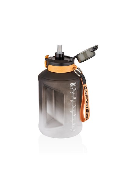 Vagonlife 1600ml Double Color Motivational Water Bottle with Carrying Strap and Handle Sticker