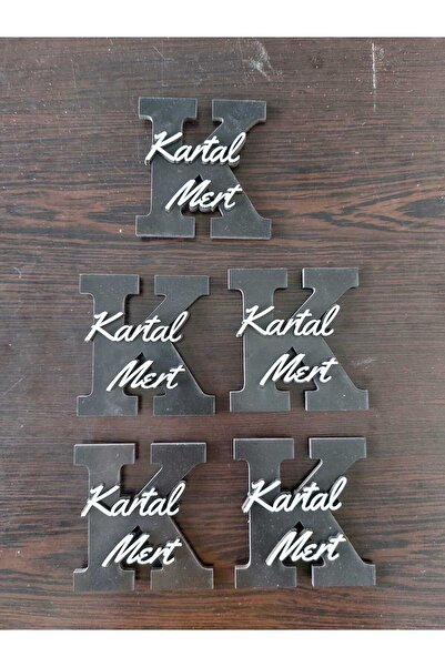 wood 14 dizayn Özel Konsept Isimli- Renkli Bebek -isme Özel -Magnet