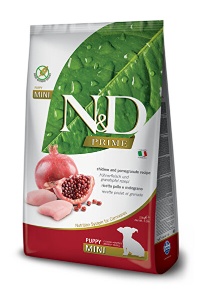 N&D Prime Puppy Mini Tahılsız Tavuklu Ve Narlı Yavru Köpek Maması 2,5 kg
