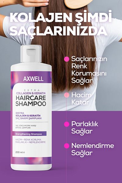 AXWELL Collagen & Keratin and Extra Volume Shine Protection Shampoo