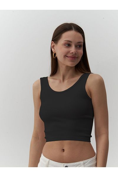 MİSTİRİK Marsala Model Seamless Firming Bra Crop Seamless Model Crop Μαύρο Χρώμα