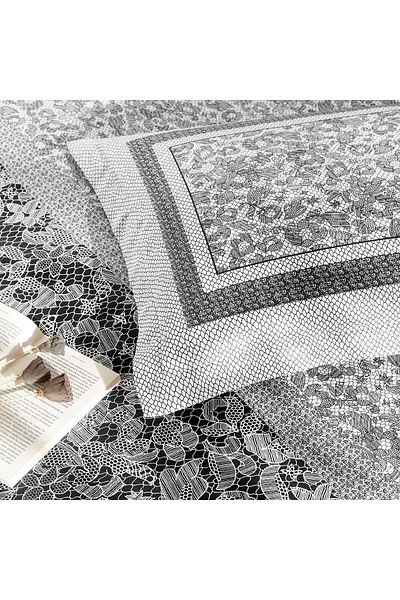 Taç Σετ Παπλωματοθήκη Amelia Satin Διπλό Ανθρακί