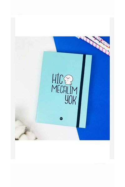 ÇEÇEN HOME Caiet elastic cu 160 de pagini cu lungime A5 - Design Never Mecalim