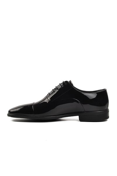 Fosco 2805 Black Patent Leather Genuine Leather Men's Classic Shoes