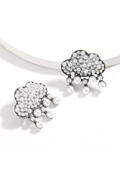 BAHELS Women's Pearl Cloud Earrings