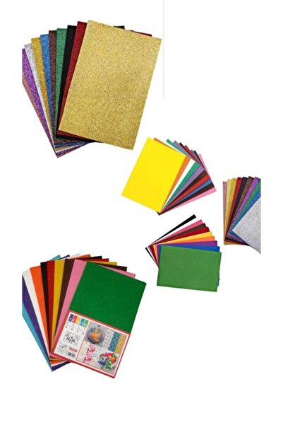 ÇEÇEN HOME (5ADET)10lu Eva Set20x30 Simli Simsiz Yapışkanlı Yapışkansız Eva K...