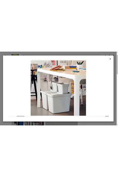 IKEA Κάδος διαχωρισμού απορριμμάτων HÅLLBAR, ανοιχτό γκρι, 22 lt