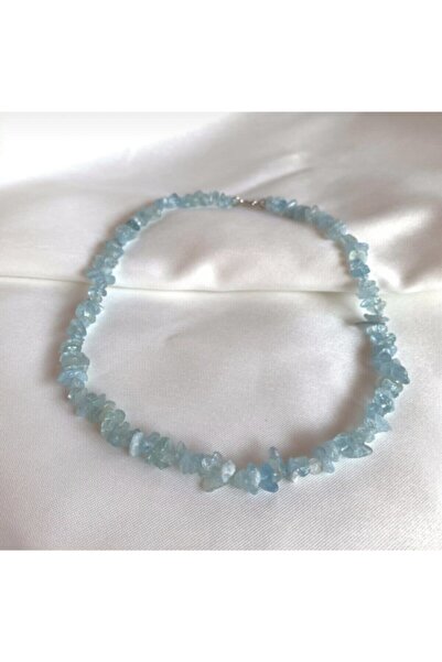 MELODY Akuamarin Taşı Kırık Doğal Taş Kolye